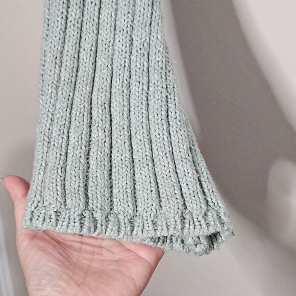 Forever 21 Ribbed Knit Cardigan Sweater Bell Sleeves Light Green Small - Picture 4 of 8